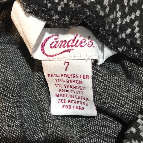 Candie’s Black and Gray Chevron Skater Skirt - Picture 4 of 4